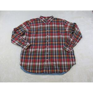 Ralph Lauren Shirt Mens 2XL XXB Red Button Up Plaid Classic Fit Long Sleeve Pony